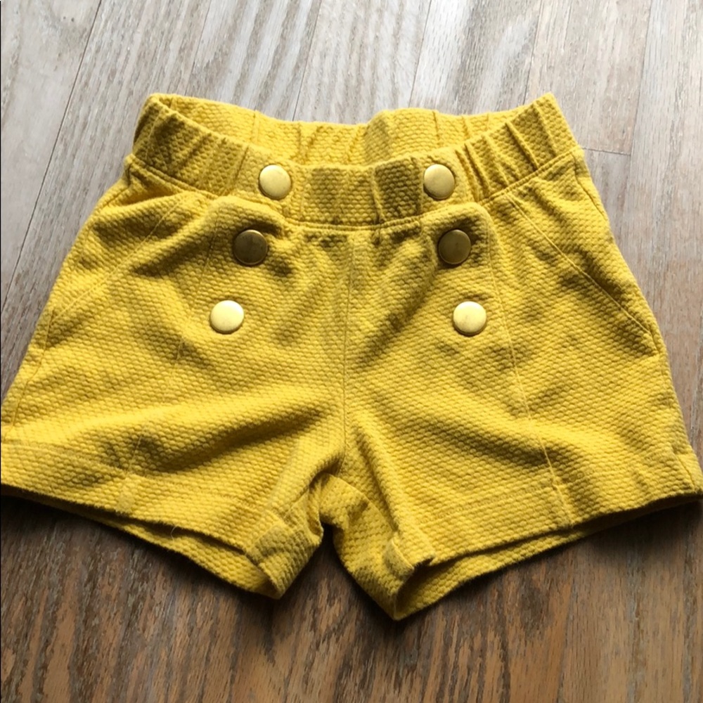 Girls Genuine Kids 5T Mustard Sailor Shorts Gold